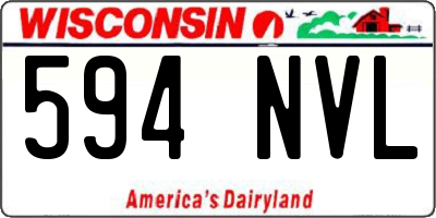 WI license plate 594NVL