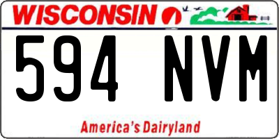 WI license plate 594NVM