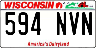 WI license plate 594NVN