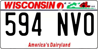 WI license plate 594NVO
