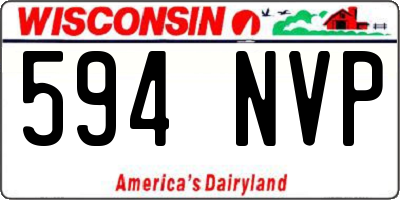 WI license plate 594NVP