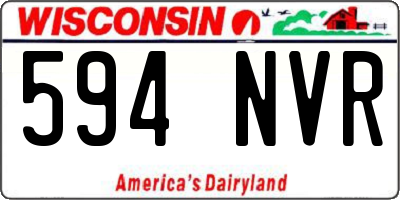 WI license plate 594NVR