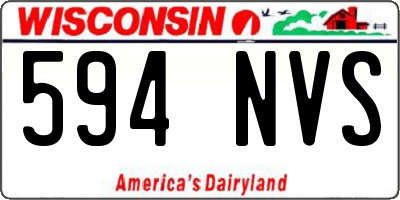 WI license plate 594NVS