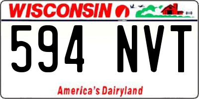 WI license plate 594NVT