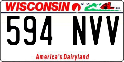 WI license plate 594NVV