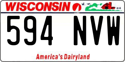 WI license plate 594NVW
