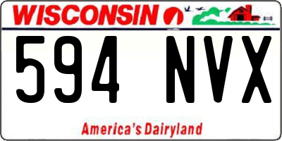 WI license plate 594NVX