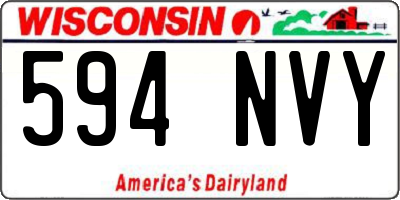 WI license plate 594NVY