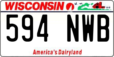 WI license plate 594NWB