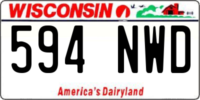 WI license plate 594NWD