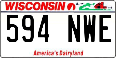 WI license plate 594NWE
