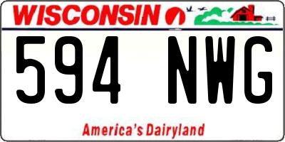 WI license plate 594NWG