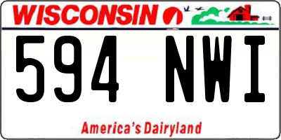 WI license plate 594NWI