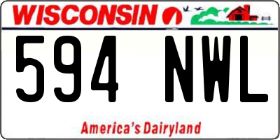 WI license plate 594NWL