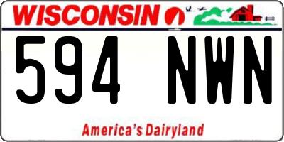 WI license plate 594NWN