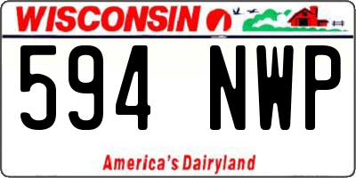 WI license plate 594NWP