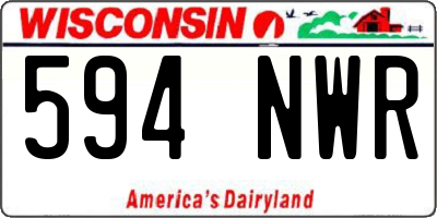 WI license plate 594NWR