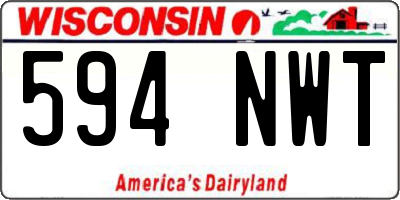 WI license plate 594NWT