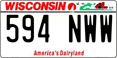 WI license plate 594NWW