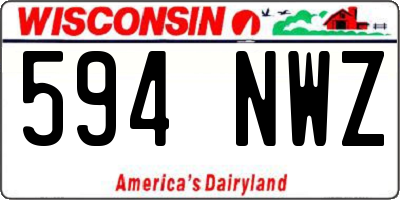 WI license plate 594NWZ