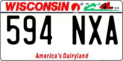 WI license plate 594NXA
