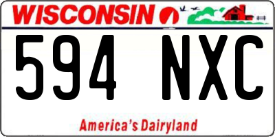 WI license plate 594NXC