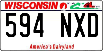 WI license plate 594NXD