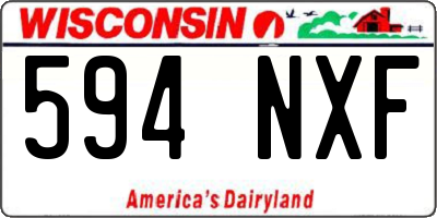 WI license plate 594NXF
