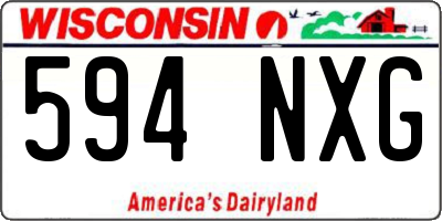 WI license plate 594NXG