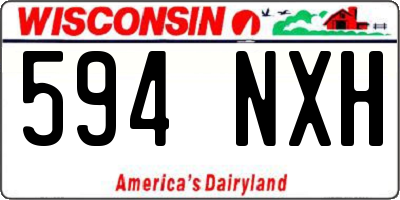WI license plate 594NXH