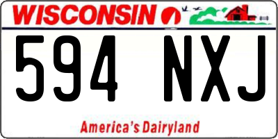 WI license plate 594NXJ