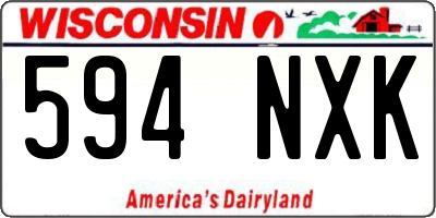 WI license plate 594NXK