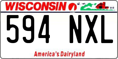 WI license plate 594NXL