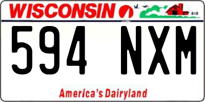 WI license plate 594NXM