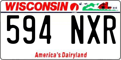 WI license plate 594NXR