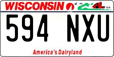WI license plate 594NXU