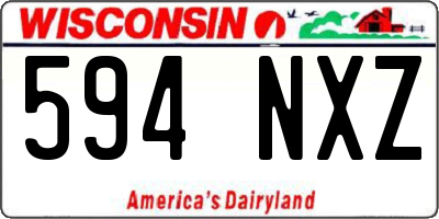 WI license plate 594NXZ