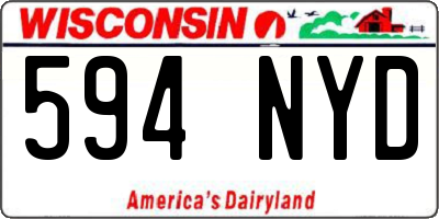 WI license plate 594NYD