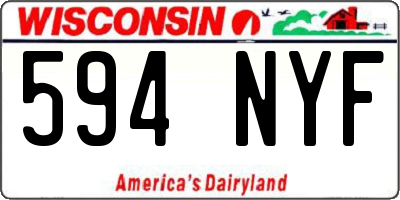 WI license plate 594NYF