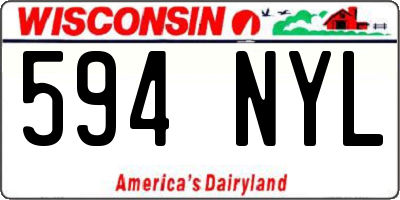 WI license plate 594NYL