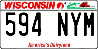 WI license plate 594NYM