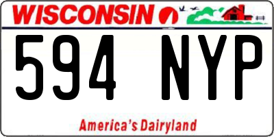 WI license plate 594NYP
