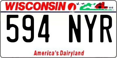 WI license plate 594NYR