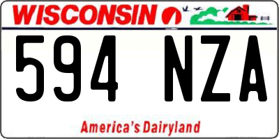 WI license plate 594NZA