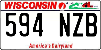 WI license plate 594NZB