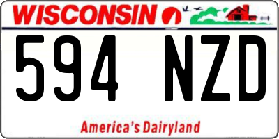 WI license plate 594NZD