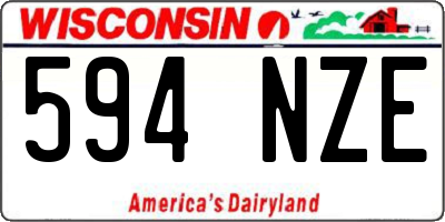 WI license plate 594NZE