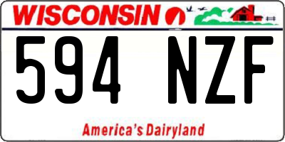 WI license plate 594NZF