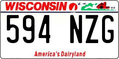 WI license plate 594NZG