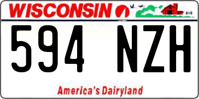 WI license plate 594NZH